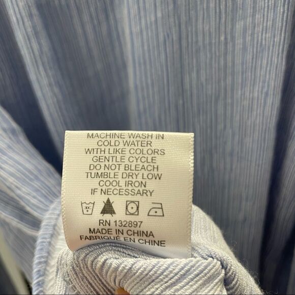 [s] Jane & Delancey Baby Blue Boho Ruffle Long Sleeve Cold Shoulder Blouse - Picture 12 of 13